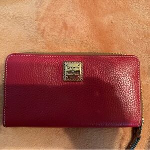 Dooney & Bourke Cherry Red Leather Wallet